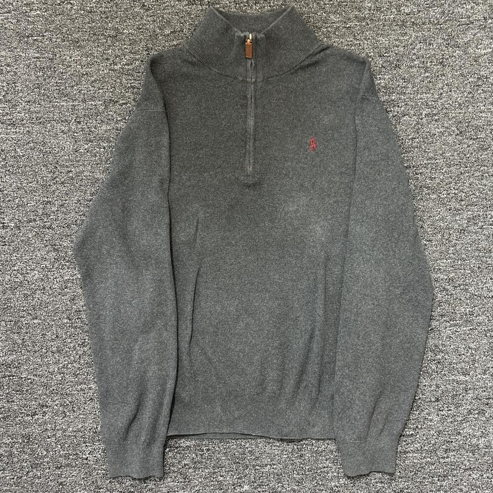 Dark grey ralph lauren quarterzip